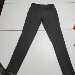 Labijou Womens Slim Skinny Jeggings Charcoal Black Stretch Pleated Front Denim S